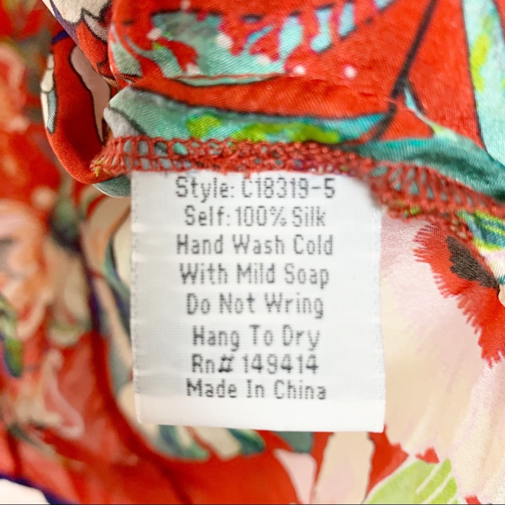 Johnny Was Evy Silk Floral Blouse - Picture 12 of 13